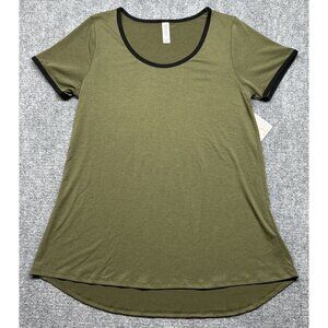 LulaRoe Classic T-Shirt Womens XS Green Round Neck Short Sleeve New